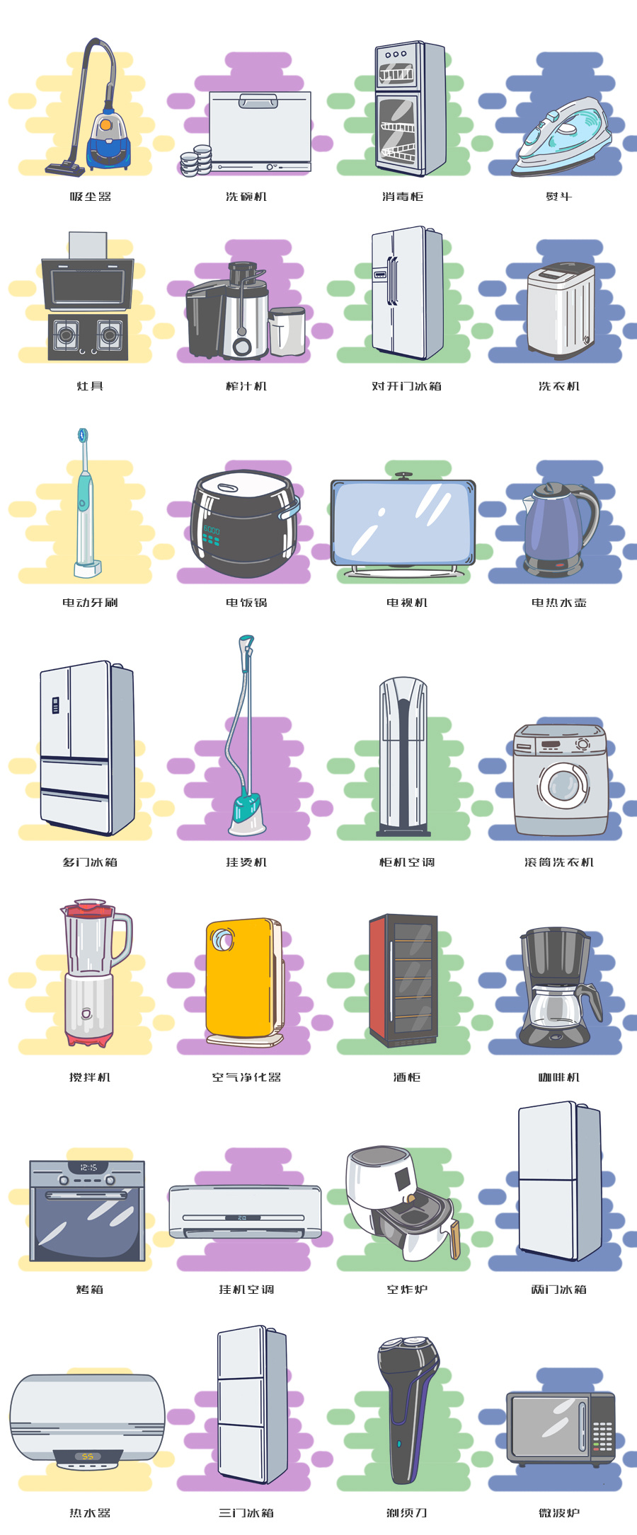 插畫作品--小電器圖標